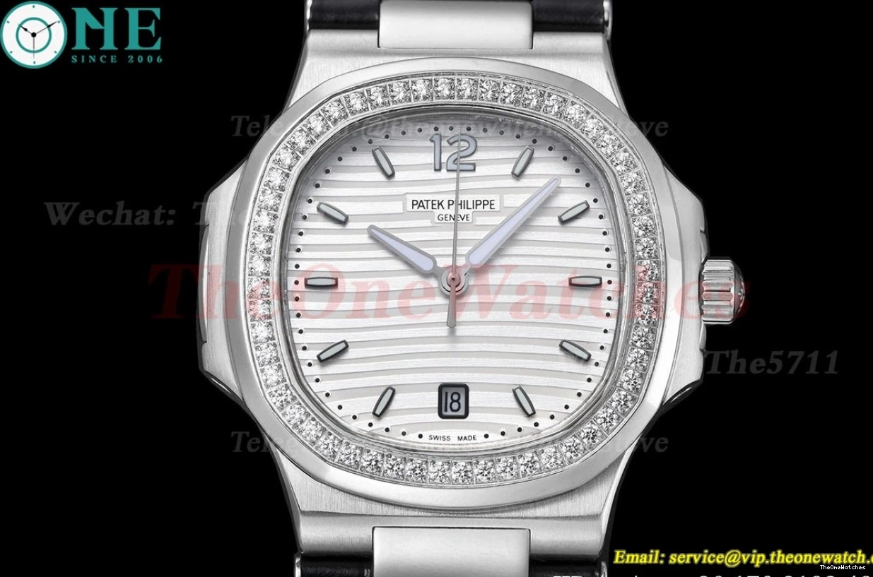 Diamond Textured White MY8215 LE SS GDF Nautilus 40mm Dial 1228